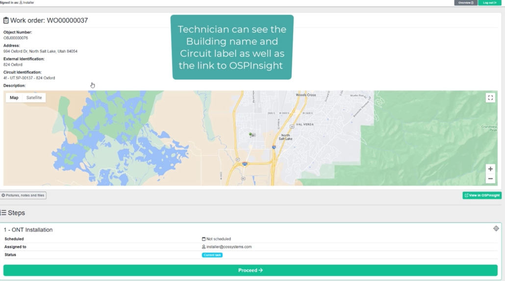 OSP insights IQGeo integration